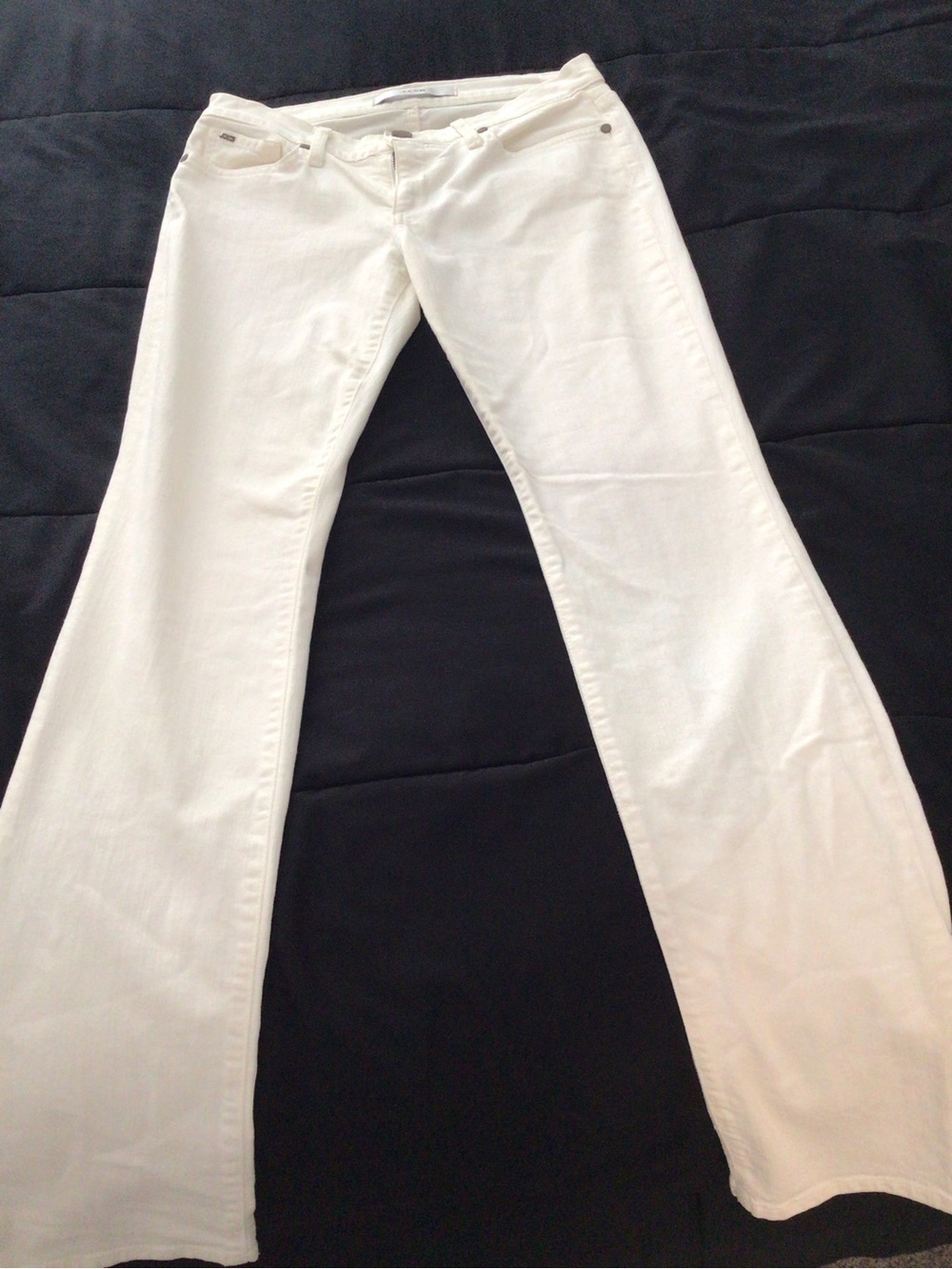 Joe's Jeans White Flare Low-Rise Denim